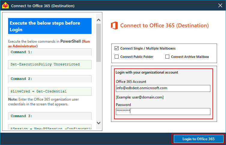 Steps to Migrate mailboxes from Office 365 to Office 365 tenant - Image 4