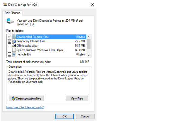 how to delete junk files temporary on windows 8